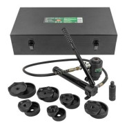 Пробойник гидравлический с насосом15т(?63, 76, 80, 89, 100, 114мм, сталь нерж.-2мм, медь/алюм.-4мм,х...Rock FORCE RF-71502