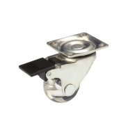 Опора колёсная d-35mm поворотная площадка с фиксатором  STARFIX SMF-18012