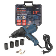 Гайковерт ударный электрический (со сменными головками 17, 19, 21, 22мм) 1/2", 220В, 1010Вт, 0-...Forsage F-03071