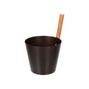 Бадья из алюминия 5 л, коричневая  БАННЫЕ ШТУЧКИ 41286