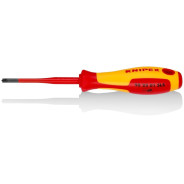 Отвёртка PlusMinus Pozidriv PZ/S 1 Slim VDE 1000V, длина стержня 80 мм, L-187 мм   ...KNIPEX 982501SLS