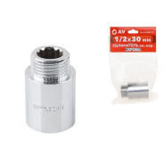 Удлинитель внутренняя-наружная резьба 1/2X30 мм. ХРОМ  AV Engineering AVE301010