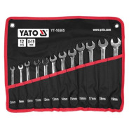 Ключи комбинированные рожково-накидные с трещоткой 8-19мм (набор 12пр.) CrV  ...YATO YT-16505