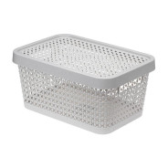 Ящик для хранения с крышкой ПИРУЛА 125х267х183 (смоки)  IDEA М2348