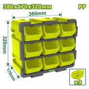 Система хранения 380х170х320мм   (9 выдвижных ящиков)DYLLU DTTB8330