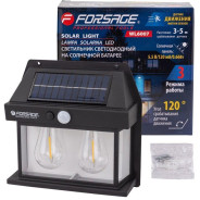 Светильник светодиодный на солнечной батарее с датчиком движения (1200мАч, 60Лм, 2шт. LED)  ...Forsage F-WL6007