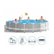 Каркасный бассейн Prism Frame, круглый, 549х122 см + фильтр-насос, лестн., тент, подстилка (от 6 лет...INTEX 26732NP