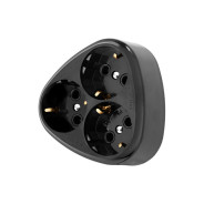 Разветвитель 3-местный (с/з, 16А, 250В) черный  BYLECTRICA РВ16-259ч