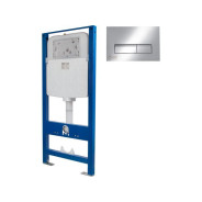 Инсталляционный сет 3 в 1 с кнопкой 311 (Кнопка - хром прямоугольная)  ...AV Engineering AVW31-311