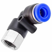 Фитинг угловой для пластиковых трубок 6мм с внутренней резьбой 1/8"  ...Forsage F-SPLF06-01