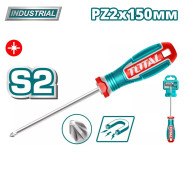 Oтвертка крестовая PZ2x150 мм  TOTAL TSDPZ2150