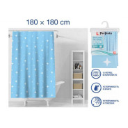 Шторка для ванной (12 колец в комплекте), 180x180 см, Secret, звездное небо (В комплекте - занавеска...PERFECTO LINEA 36-118102