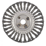 Щетка для УШМ, 175 мм, посадка 22.2 мм, Плоская, крученая проволока 0.5 мм  ...Сибртех 746367