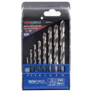 Сверла по металлу, набор 8пр. (3-10мм)  YATAFORCE YF-DBS08