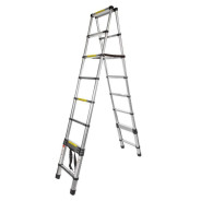 Лестница телескопическая двухсекционная (0.8-2.9+2.9м, 9+9 ступенек, до 150кг, вес 14кг)  FK-...FORCEKRAFT BL-TA290