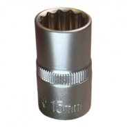 Головка торцевая 1/2" 12гр. 15мм, L38 мм, CrV  H-D HD-1277