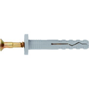 Дюбель-гвоздь полипропиленовый с цилиндрическим бортиком 6 х 40 мм, 200 шт.  ...Сибртех 42142