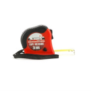 Рулетка Double fixation, 3 м х 16 мм, обрезиненный корпус, двойная плавная фиксация  ...Matrix 31052