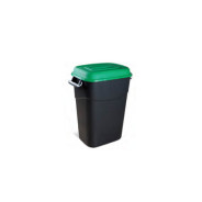 Контейнер для мусора пластикиковый 75л с зеленой крышкой  ...TAYG 411038