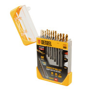 Набор сверл по металлу, 1.5-6.5 мм, HSS-Tin, Golden Tip, 13 шт.  DENZEL 72318