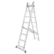 Лестница комб. двухсекционная (2х9 ступенек, до 150кг, вес 7.8кг)  ...FORCEKRAFT BL-E209