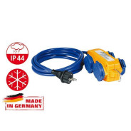 Удлинитель с колодкой 5м (4 роз., 3.5кВт, кабель до -35С, с/з)(3.5кВт, 3х1.5mm2, степень защиты: IP4...BRENNENSTUHL 1161750