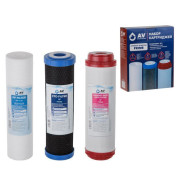 Набор картриджей, 3 шт "Prime" (PP, Уголь, Удаление железа)  ...AV Engineering AVE-FS3-3
