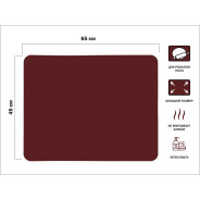 Коврик для теста силиконовый, 65х45 см, BURGUNDY (БОЛЬШОЙ)  PERFECTO LINEA 23-654514
