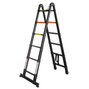 Лестница-стремянка телескопическая алюм. бытовая 1.9+1.9м (6+6 ступ.)  ...Rock FORCE RF-UP190-M