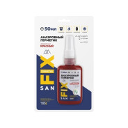 Герметик анаэробный неразборный, выс.прочности, низко-средней вязкости 50 мл. блист. красный,  ...SANFIX 43135