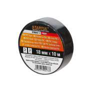 Изолента ПВХ 18mmх10м черная PROFI (130 мкм)  STARTUL ST9047-1