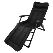 Шезлонг складной, черный  Forsage F-FG-HY-8000BK