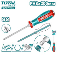 Отвертка крестовая PH3x200мм  TOTAL TGTPH3200
