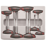 Набор отверток с Т-обр. ручкой 9 пр. HEX  Force 2097