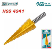 Сверло ступенчатое 4-22 мм  TOTAL TAC7542201