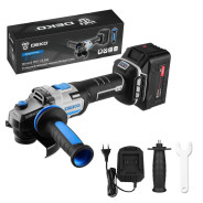 Углошлифмашина аккумуляторная,20В, 1АКБ 6,0 А/ч ,3000 / 9000 об/мин,диск 125 мм , DEKO DKAG20 PRO...Deko 085-1073