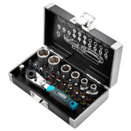 Набор бит и головок торцевых ,1/4", магнитный адаптер, сталь S2 пластиковый кейс, 26 предм.  ...Gross 11361