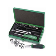 Набор инструмента 1/4" 4-13мм 6гр. 17пр. металлический кейс  ...Toptul GCAD1702