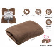 Покрывало флисовое 200x220 см., коричневое, серия Dream  PERFECTO LINEA 60-200223