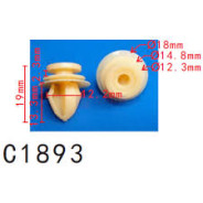 Клипса для крепления внутренней обшивки а/м Ниссан/ Пежо/ Рено пластиковая (100шт/уп.)  клипса ...Forsage C1893(Nissan/Peugeot/Renault)