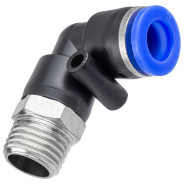 Фитинг угловой для пластиковых трубок 8мм с наружной резьбой 1/4"  ...Forsage F-SPL08-02