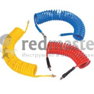 Пневмошланг витой полиуретановый 6,5 х 10мм х 6м со штуцером 1/4"(male)  ...SUMAKE UB651060FA