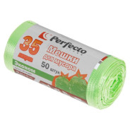 Мешки для мусора эконом, 35 л, 50 шт. (Тип дна: звезда.)  PERFECTO LINEA 46-141880