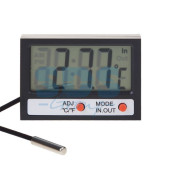 Термометр электронный комнатно-уличный с часами  REXANT 70-0505