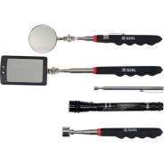 Зеркало с магнитным держателем - набор проверочный 5 предметов   YT-06622...YATO 132741