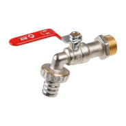 Кран водоразборный настенный со штуцером 3/4" никелир.  ...AV Engineering AVE166034