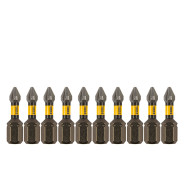 Набор бит торсионных PH1x25 mm, лазерная обработка шлица, сталь S2, 10 шт.  ...DENZEL 11684