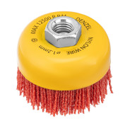 Щетка для УШМ, 75 мм, Чашка, нейлоновая щетина, М14  DENZEL 74465