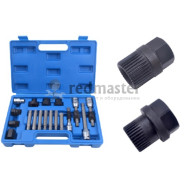 Набор для снятия шкивов генераторов 18 предметов в кейсе  ...Rock FORCE RF-922G3