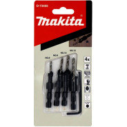 Набор сверл по дереву с зенкерами (2.4/ 2.8/ 3.2/ 3.6 мм, 4 шт)  MAKITA D-73455
